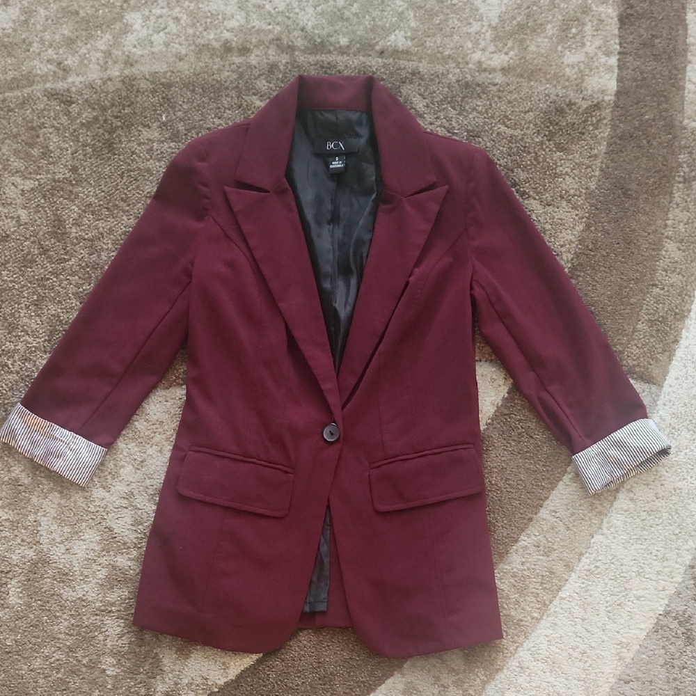 BCX Small Maroon Women's Blazer